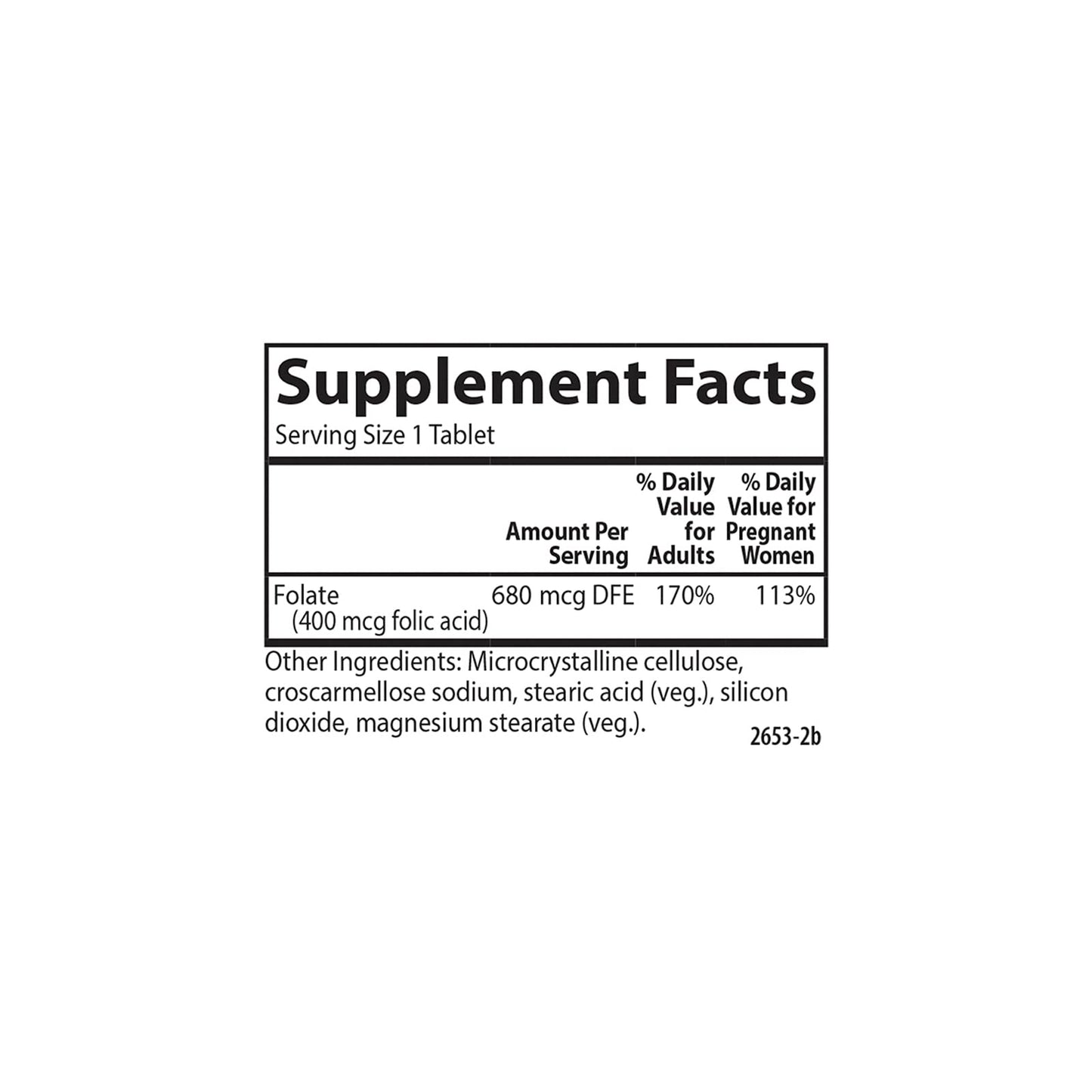 Carlson Folic Acid 400 mcg Tablets, 300 Count