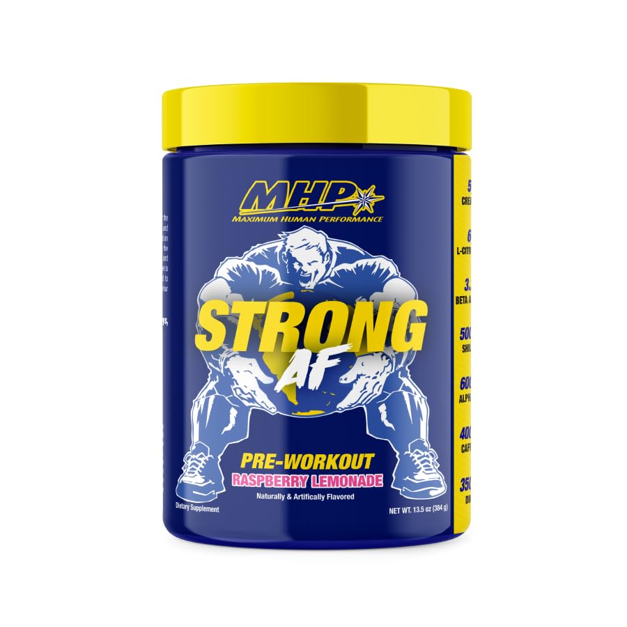 Maximum Human Performance MHP Strong AF Pre-Workout Powder 13.5 Ounce