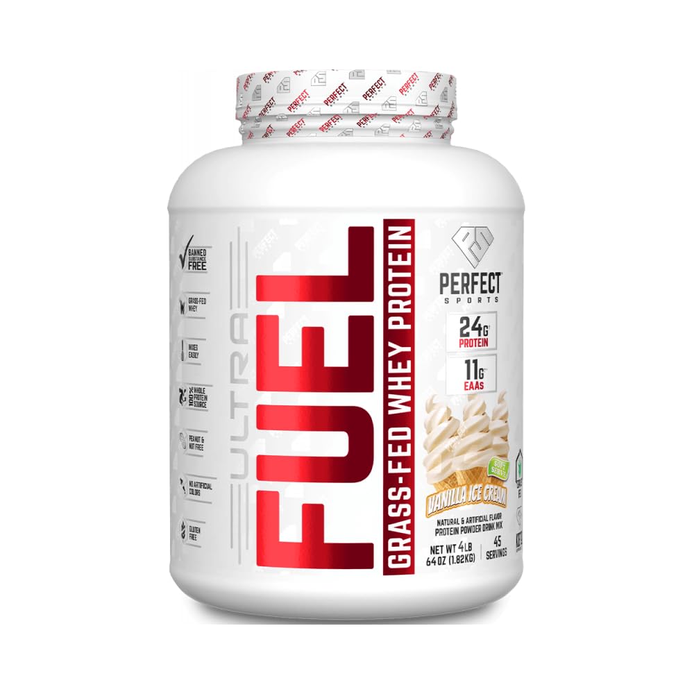 PERFECT SPORTS Ultra Fuel 100% Grass-Fed Whey Protein Powder 64 Servings