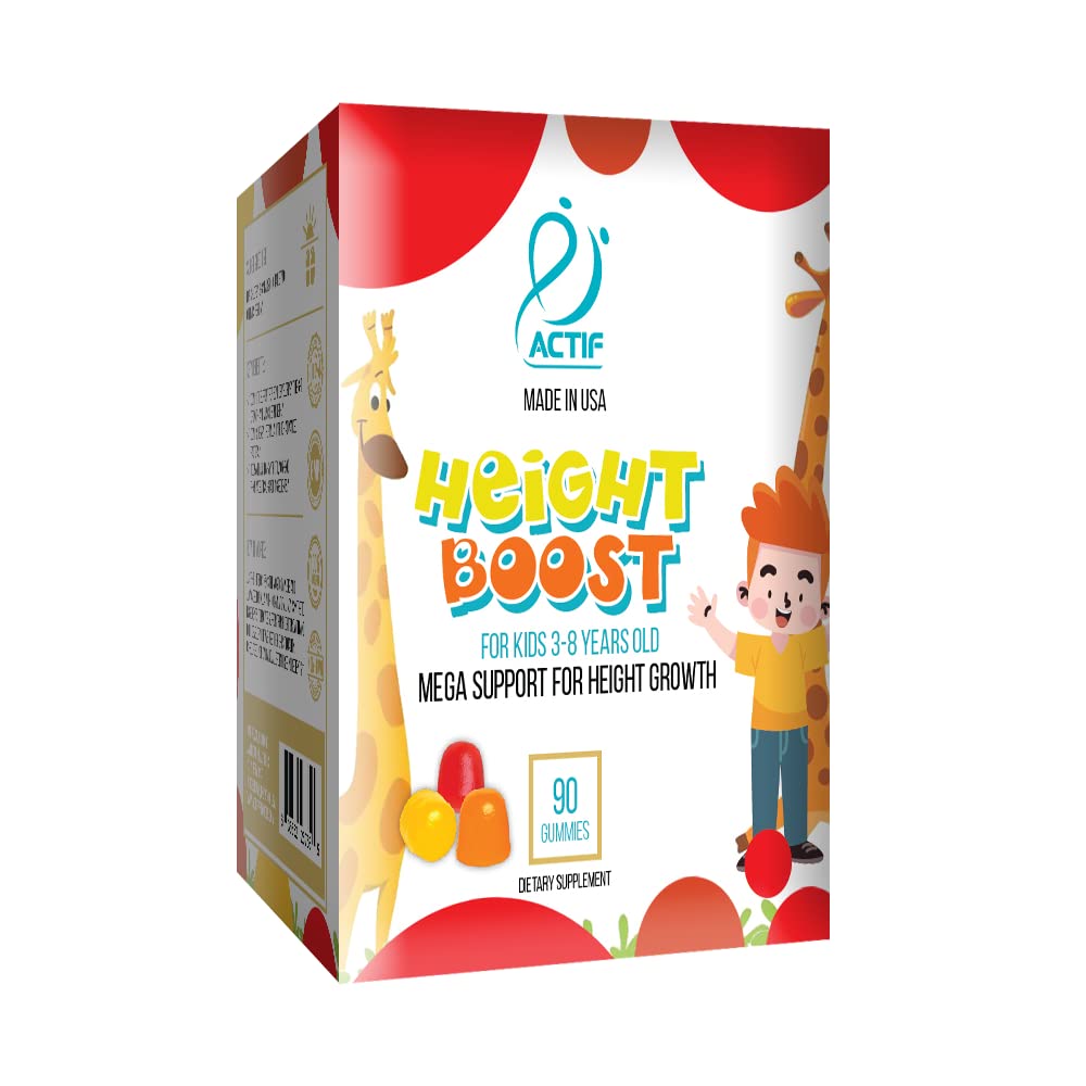 ACTIF Height Boost Mega Support for Kids 3-8 Years Old Gummies, 90 Count