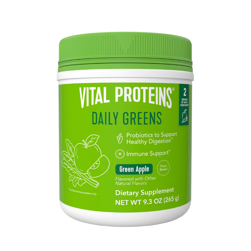 Vital Proteins Green Apple Daily Greens Powder 9.3 oz