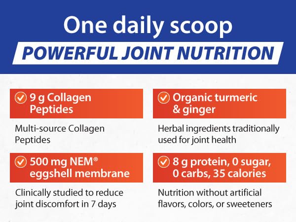 Instaflex Collagen Peptides + Clinical Strength Joint Relief Powder Vanilla, 7.41 oz