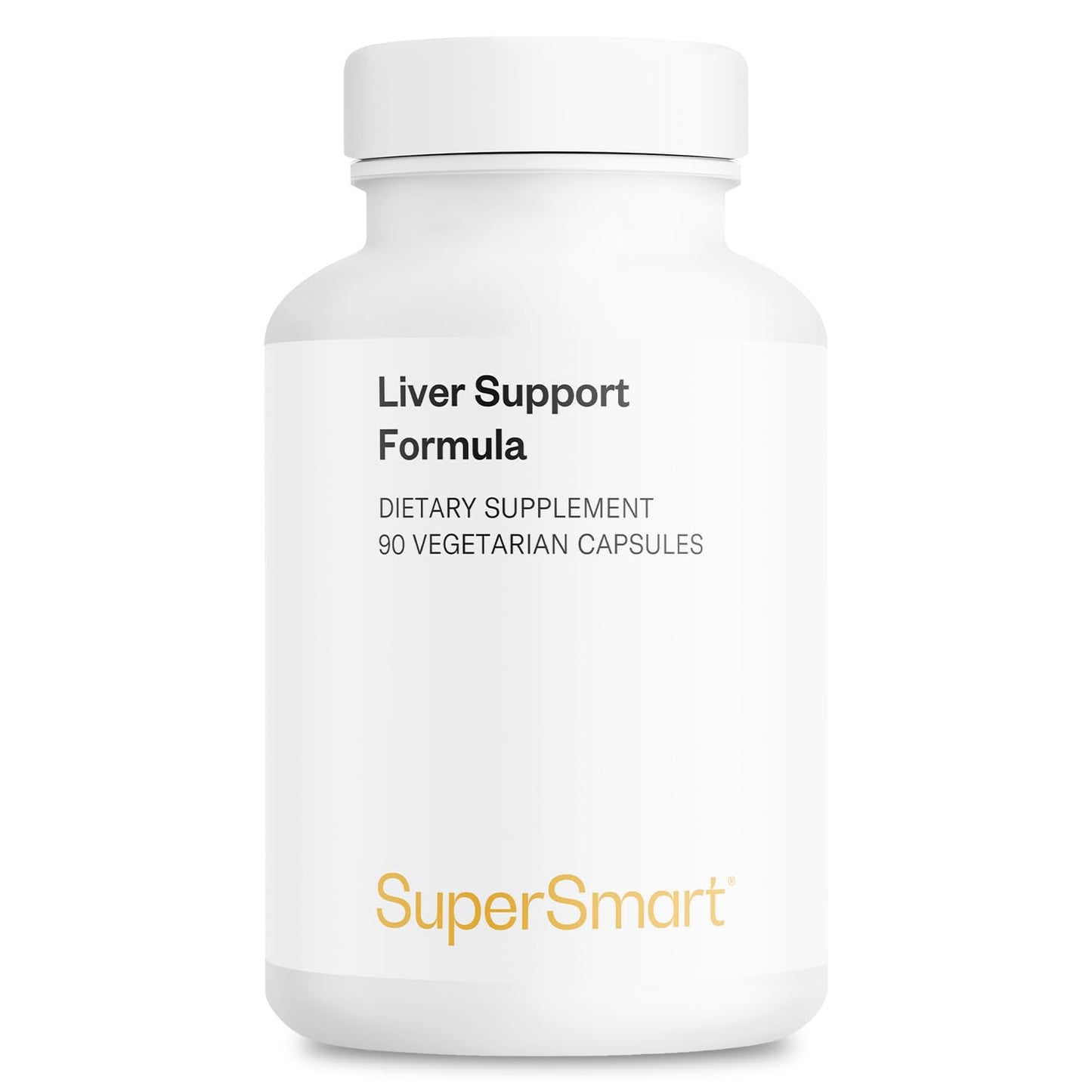 Supersmart Liver Support Formula with Milk Thistle Extract (80% Silymarin), Ginkgo Biloba & N-Acetyl-Cysteine Detox Supplement, 90 Capsules