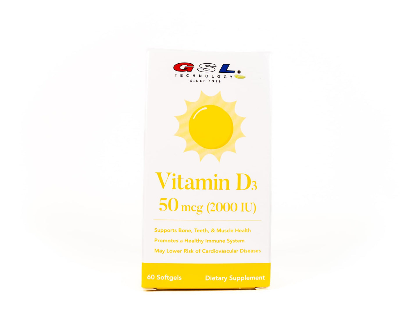 GSL Technology Vitamin D3 Softgel 60 Softgels