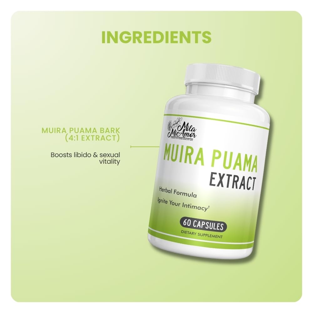 Mila Miamor Muira Puama Extract 550mg Capsule 60 Capsules
