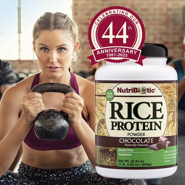 NutriBiotic Chocolate Rice Protein Powder, 22.9