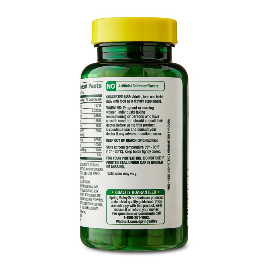 Generic Super Vitamin B-Complex Dietary Supplement Tablets 250