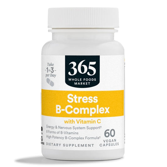365 by Whole Foods Market Stress B-Complex with Vitamin C, Energy & Nervous System Support Capsules, 60 Count