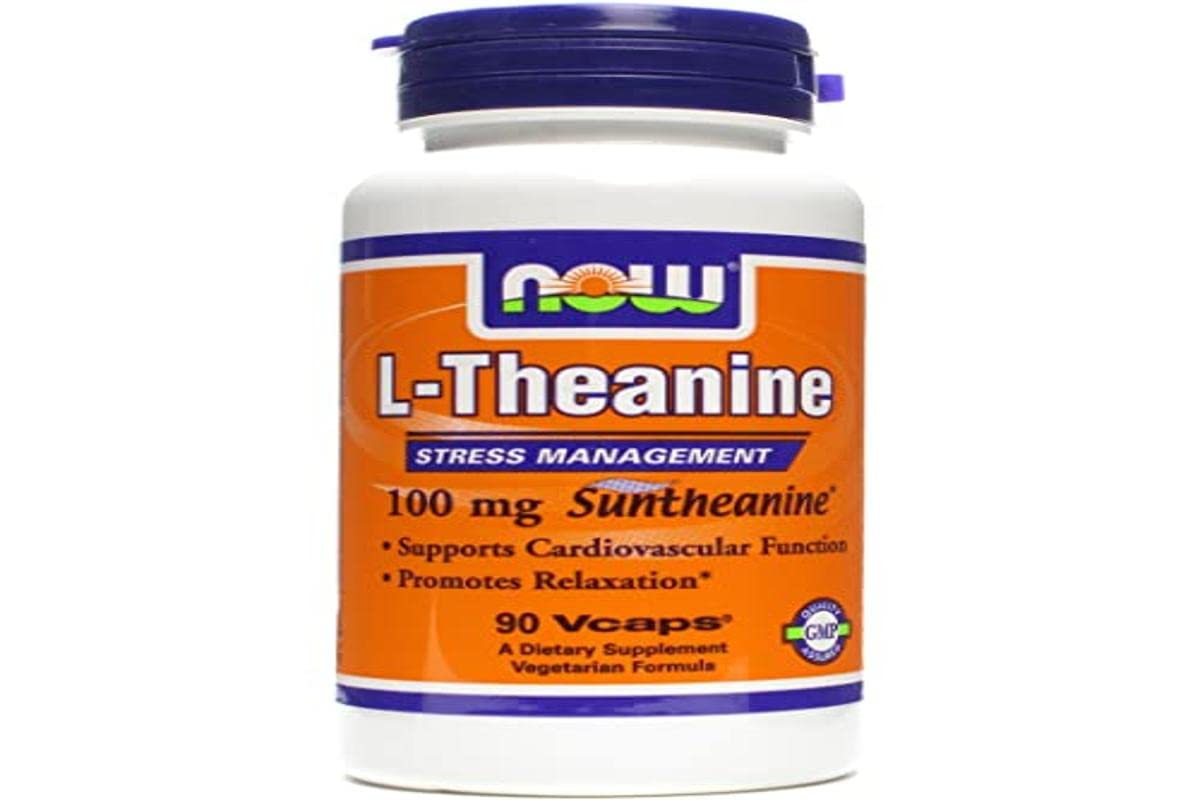 NOW Foods L-theanine 100mg Capsule, 3 Bottles