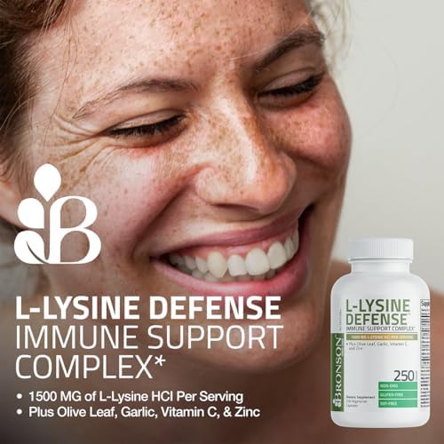 Bronson L-Lysine Defense Immune Support Complex Capsules 180