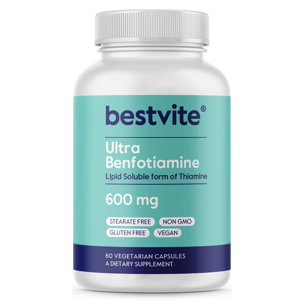BESTVITE Ultra Benfotiamine 600mg Capsule, 60 Count