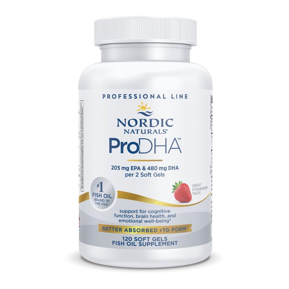 Nordic Naturals ProDHA Strawberry Soft Gels 120 Count