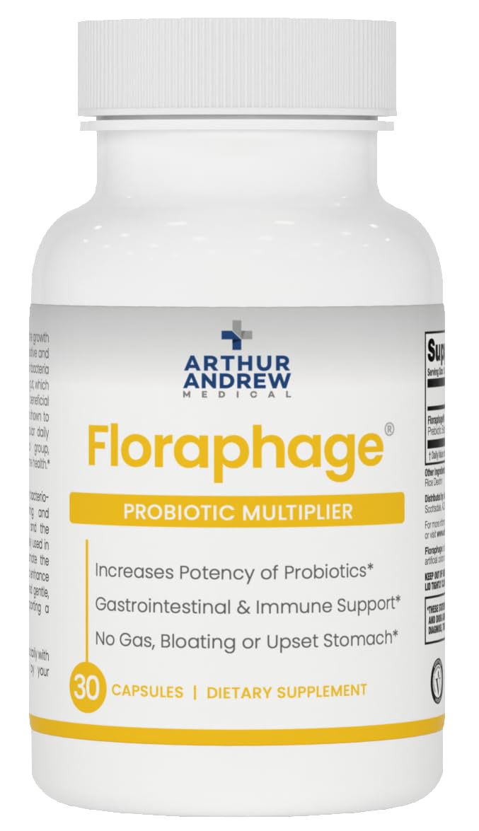 Arthur Andrew Medical Floraphage Prebiotic Formula and Probiotic Multiplier, 30 Capsules