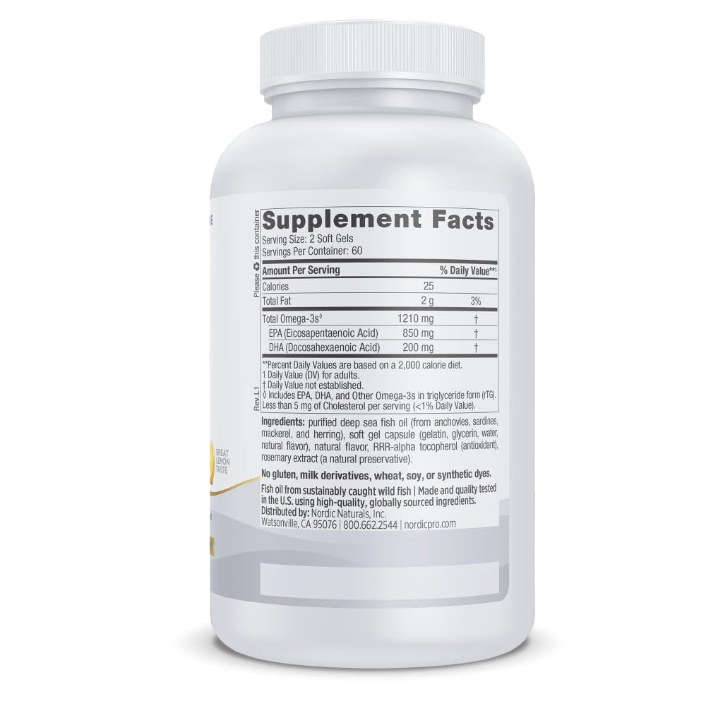 Nordic Naturals ProEPA Lemon Softgels 120