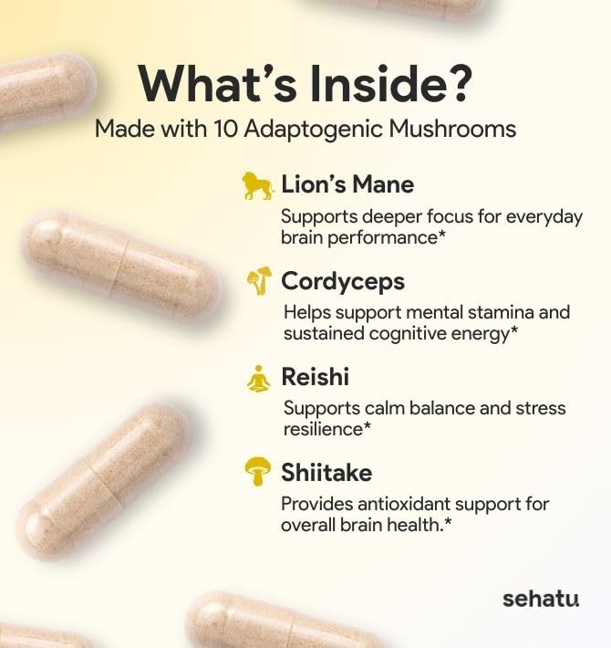 SEHATU Clarity Plus Cognitive Wellness Supplement Capsule 60 Count