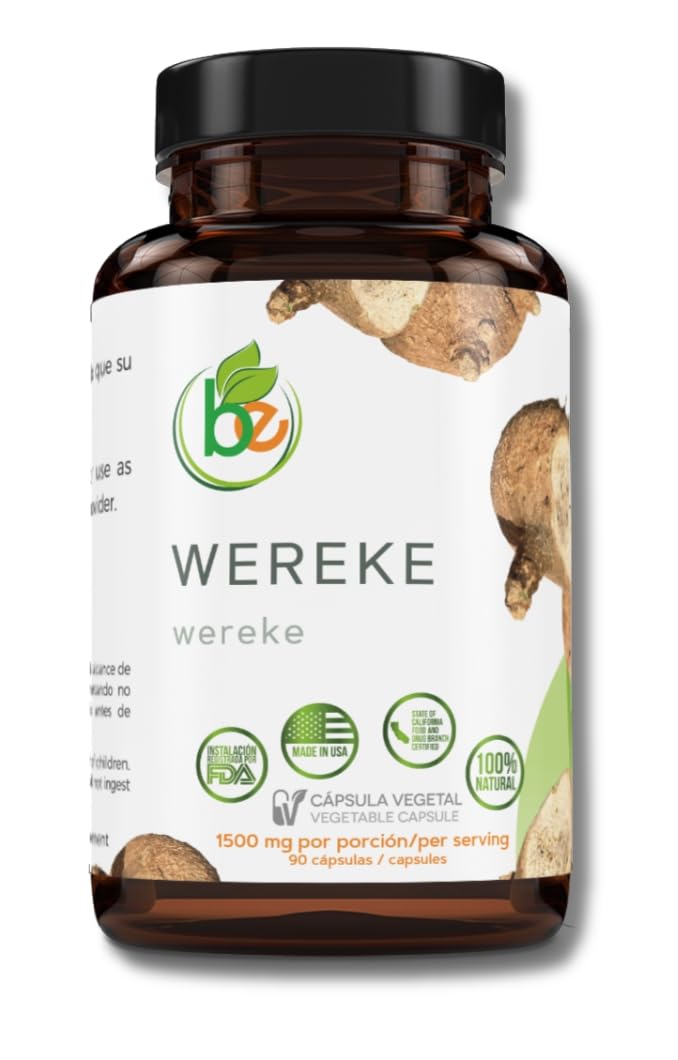 B-Experts Wereke (Wereque Root) 1500 mg per Serving Vegan Capsules, 90 Count