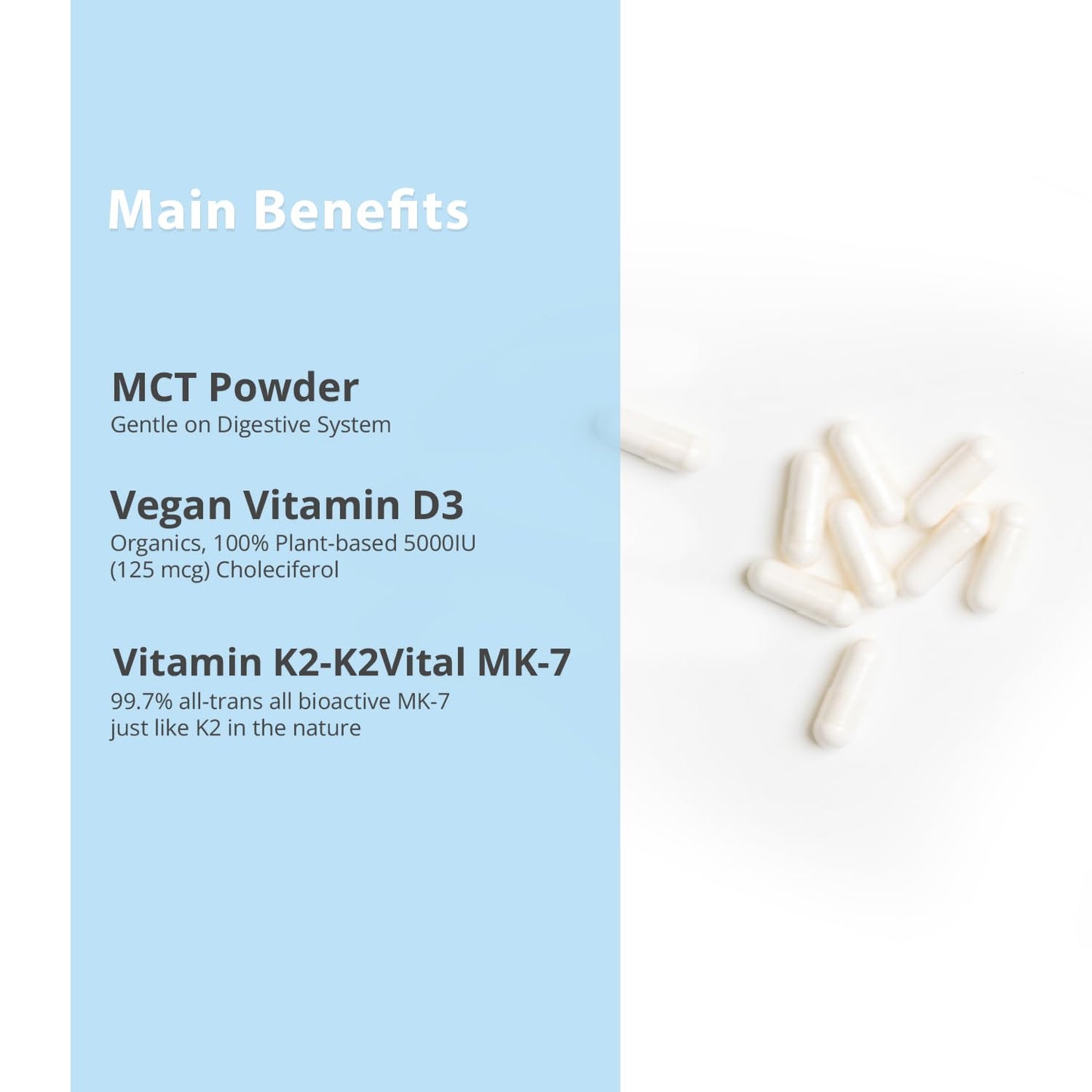 Magtein Magnesium L-Threonate and Vitamin D3 K2 Bundle Capsules 60