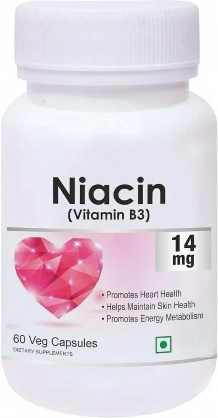 Generic Niacin 14mg Vitamin B3 with Inositol 50mg Supplement Capsule 60