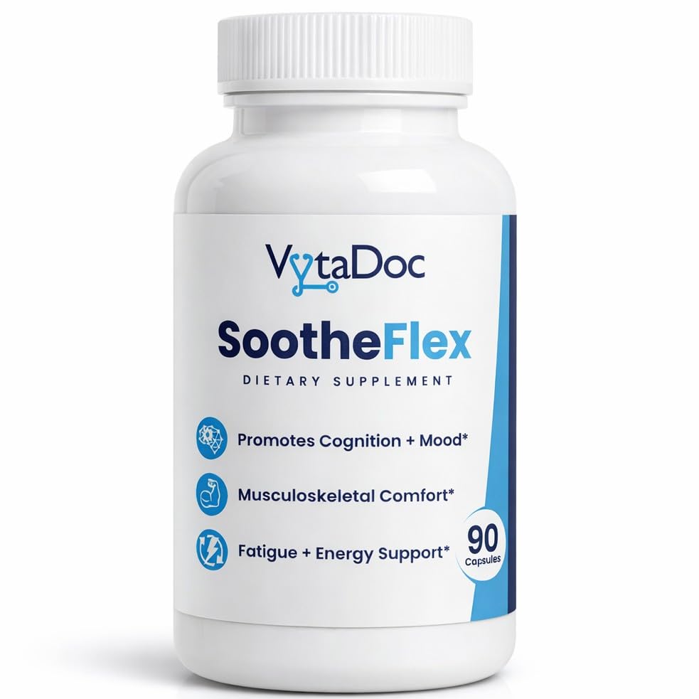 VytaDoc SootheFlex Women’s Energy, Mood & Joint Support with Gentle Iron Capsules, 90 Count
