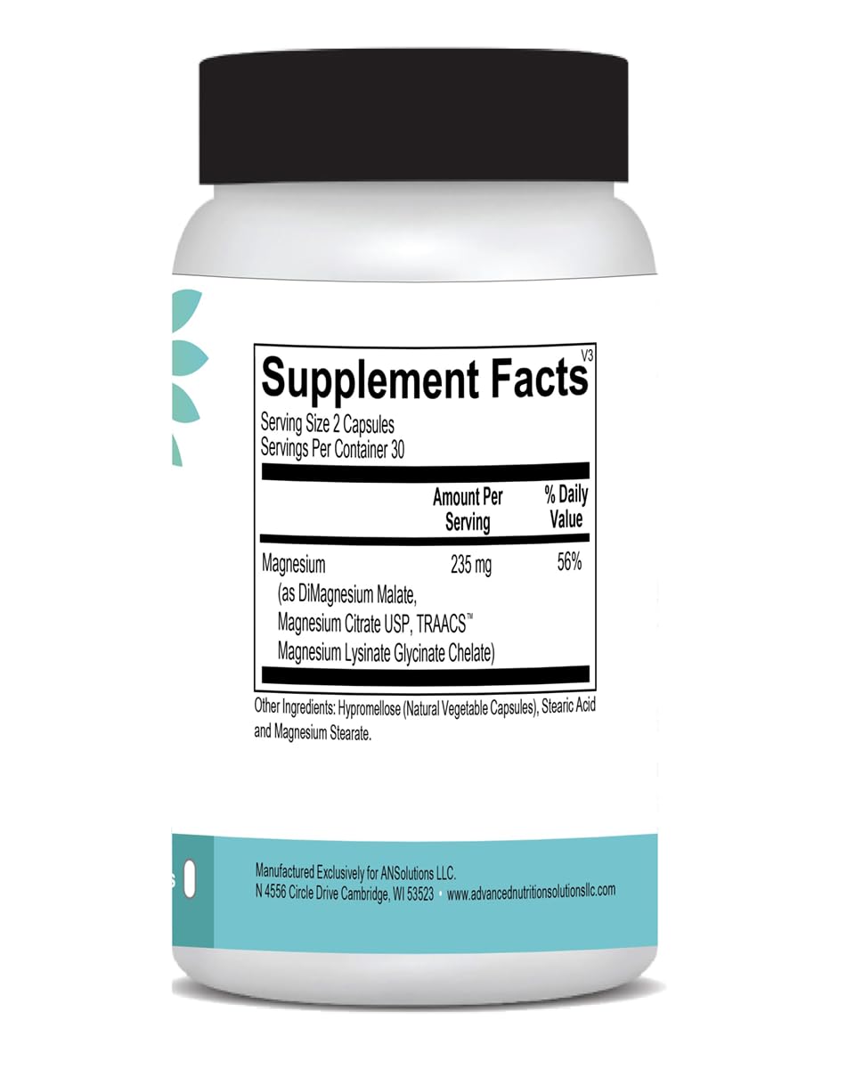 Advanced Nutrition Solutions LLC Q Restore React Mg 60 Capsules