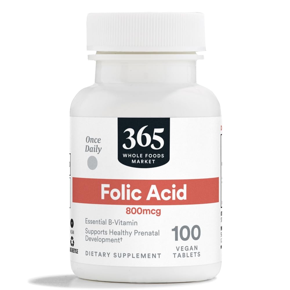 365 by Whole Foods Market Folic Acid Tablet, 100 Count