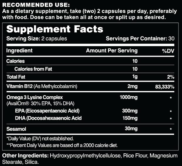 Leviathan Nutrition Fish Oil Omega-3 Capsules, 60 Count