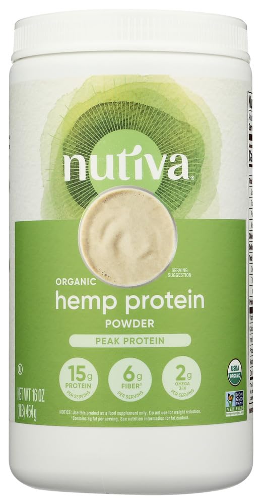 Nutiva Hemp Protein 15g Organic Powder, 16 oz