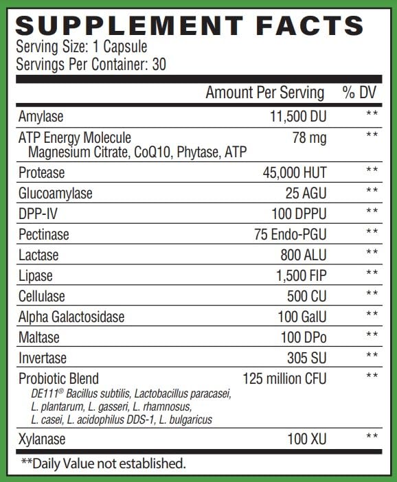 Be Bodywise Healthy Digestion Probiotics + Enzymes 1 Capsule