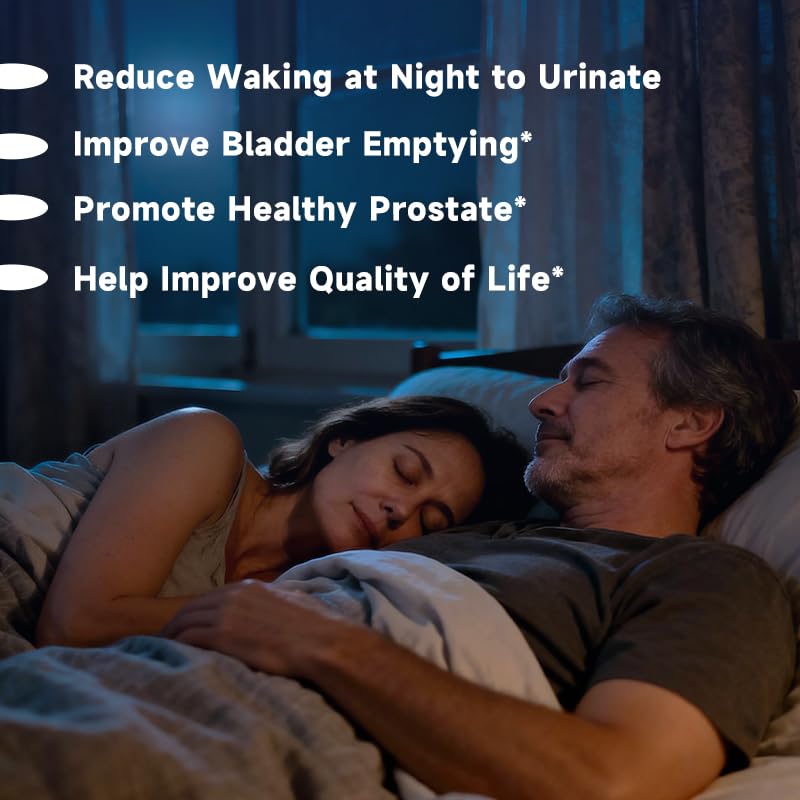 TrySafe 7-in-1 500mg Saw Palmetto for Men Prostate Health with 200mg Nettle and 200mg Pumpkin Seed Oil, 60 Capsules