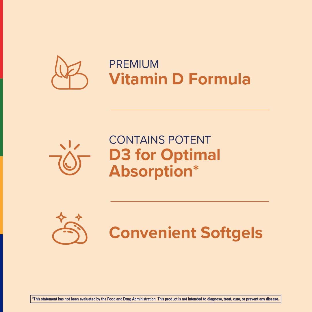 Stop Aging Now D-Pure Vitamin D3 Supplement Capsules, 90 Capsules