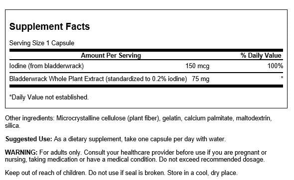 Swanson Bladderwrack Leaves Capsules 60