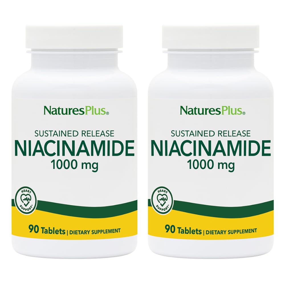 NaturesPlus Niacinamide 1000 mg Tablets, 180 Tablets