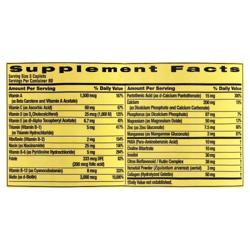 Generic Spring Valley Hair, Skin and Nails Vitamins, 240 Capsules
