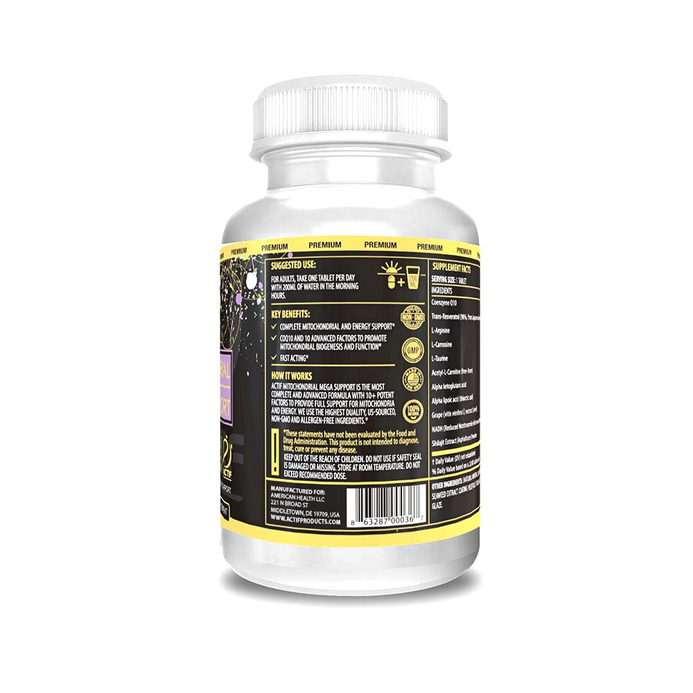 ACTIF Mitochondrial Maximum Support with 10+ Advanced Factors Tablet 1