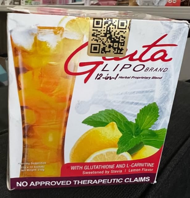 12-in-1 Glutalipo GlutaLipo 12-IN-1 Lemon Flavor Powder 7.4075