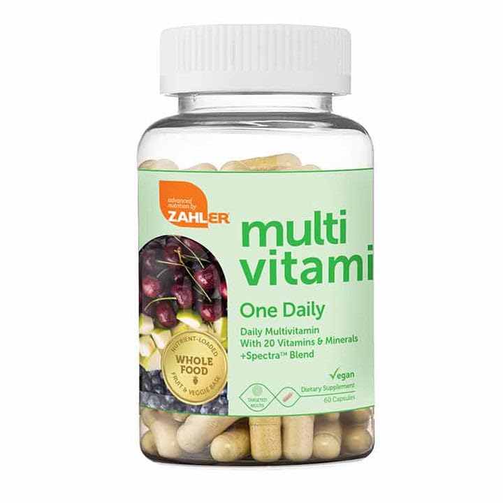 Zahler One Daily Vegan Multivitamins for Women & Men Capsules 60 Count
