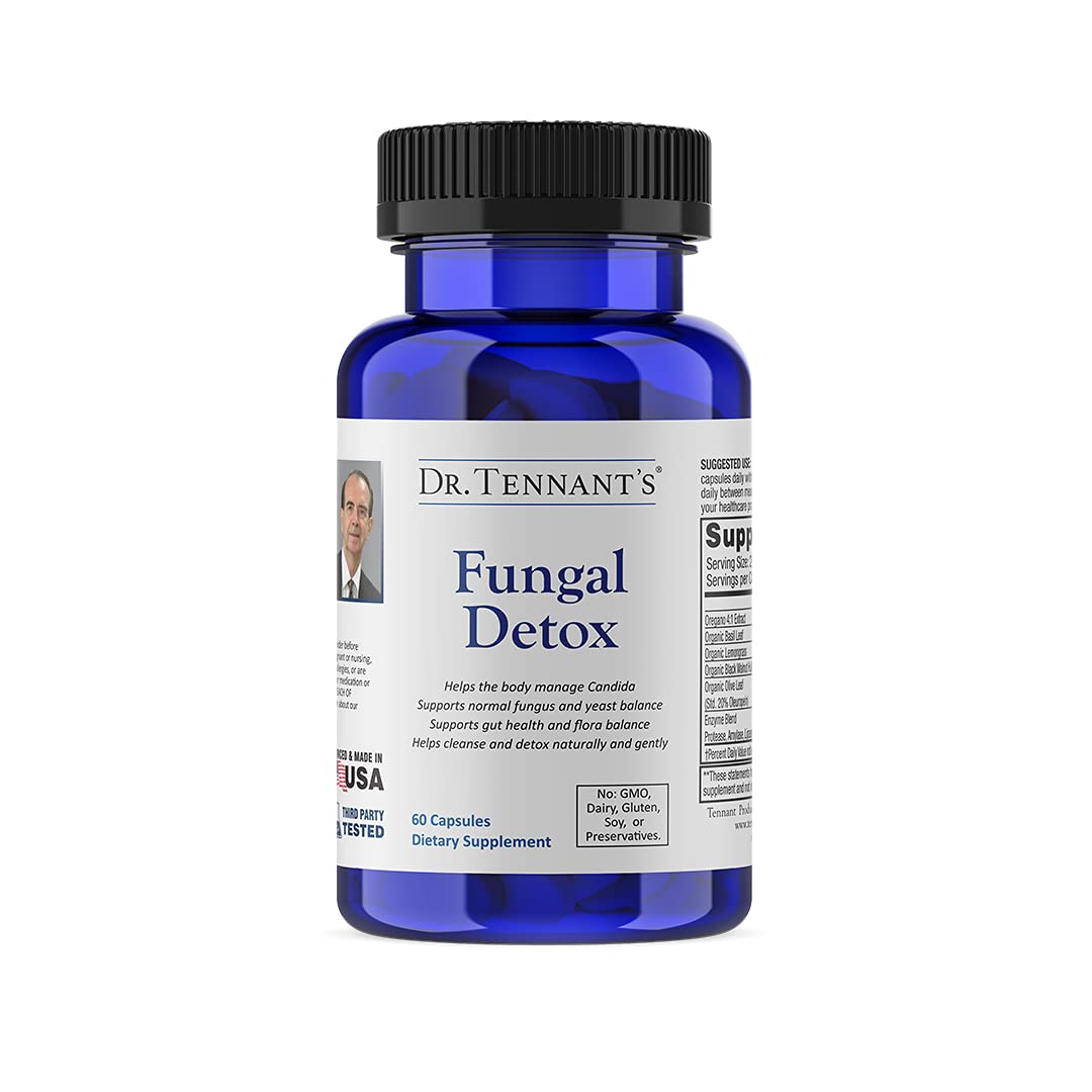 Dr. Tennant's Fungal Detox Candida Cleanse, Hormone & Gut Health Support Capsules 60