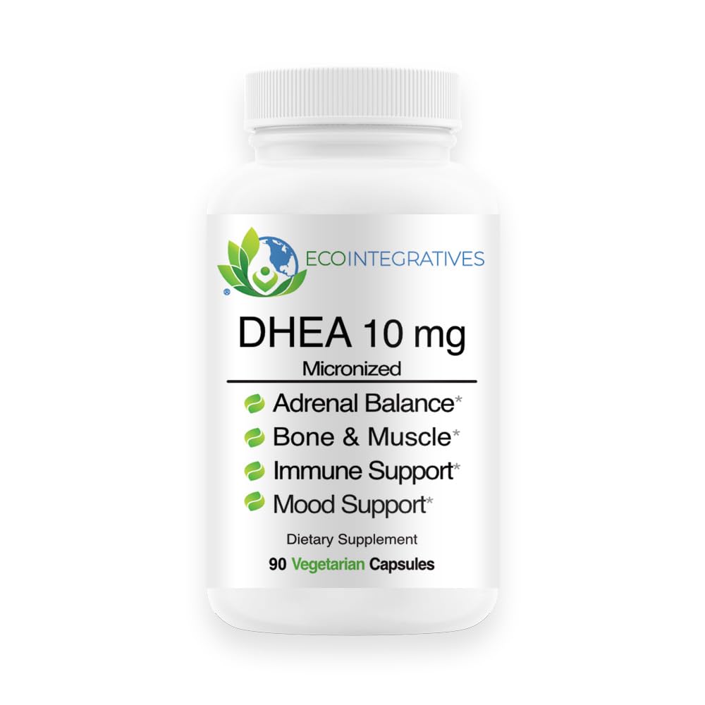 EcoIntegratives DHEA 10 mg Micronized Supplement, 90 Vegetarian Capsules