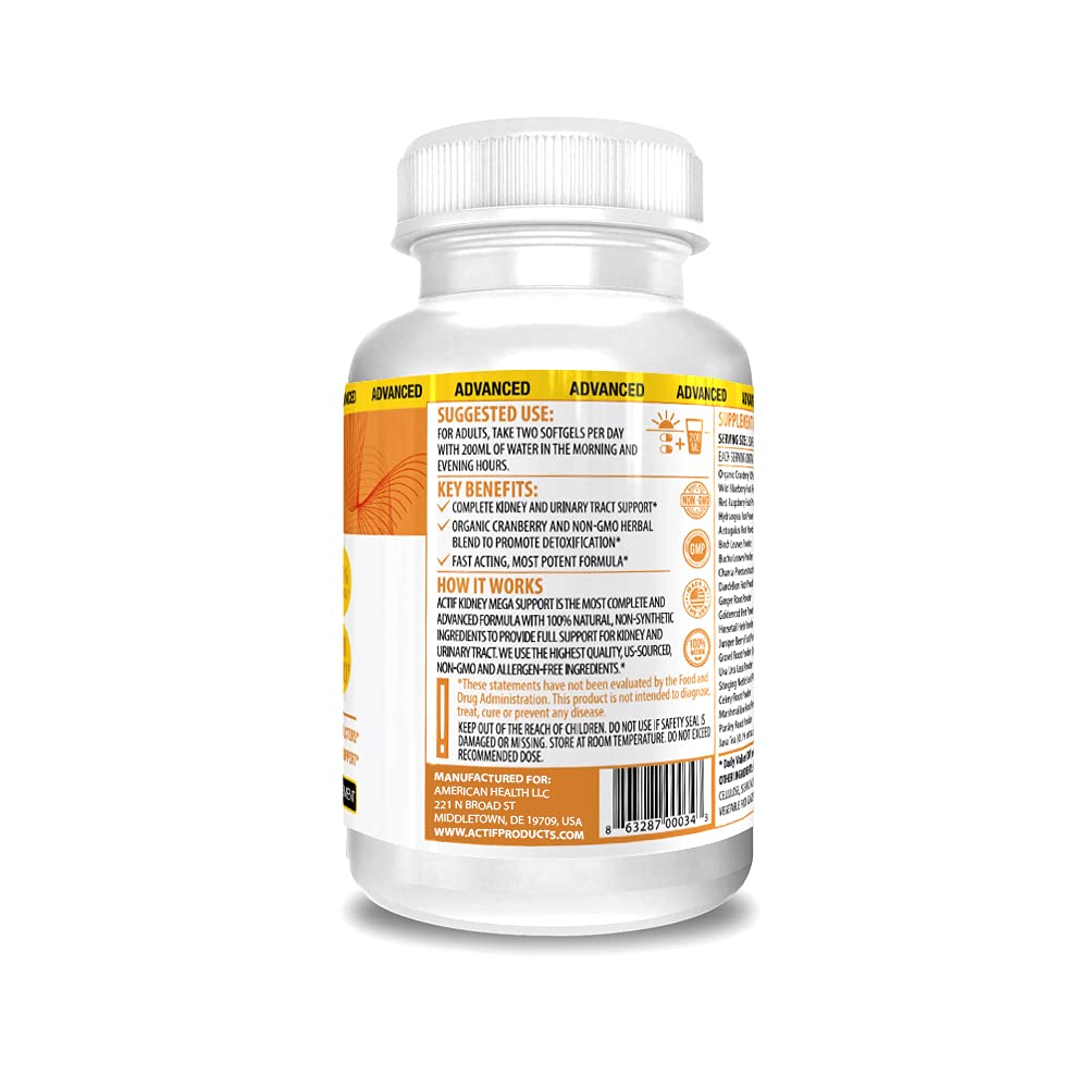 ACTIF Kidney Mega Support Softgels 120 Count
