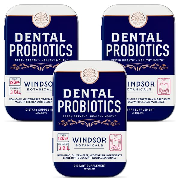 WINDSOR BOTANICALS Dental Probiotics for Teeth and Gums 135 Tablets