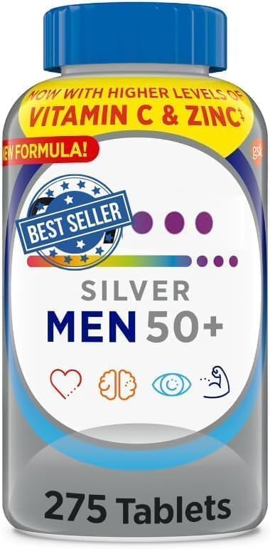 Generic Silver Men 50+ Multivitamin Tablet 275 Count