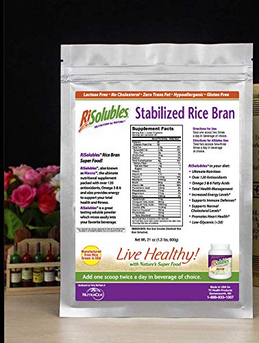 TV Health Products Stabilized Rice Bran Powder (Manna) 21 Ounce