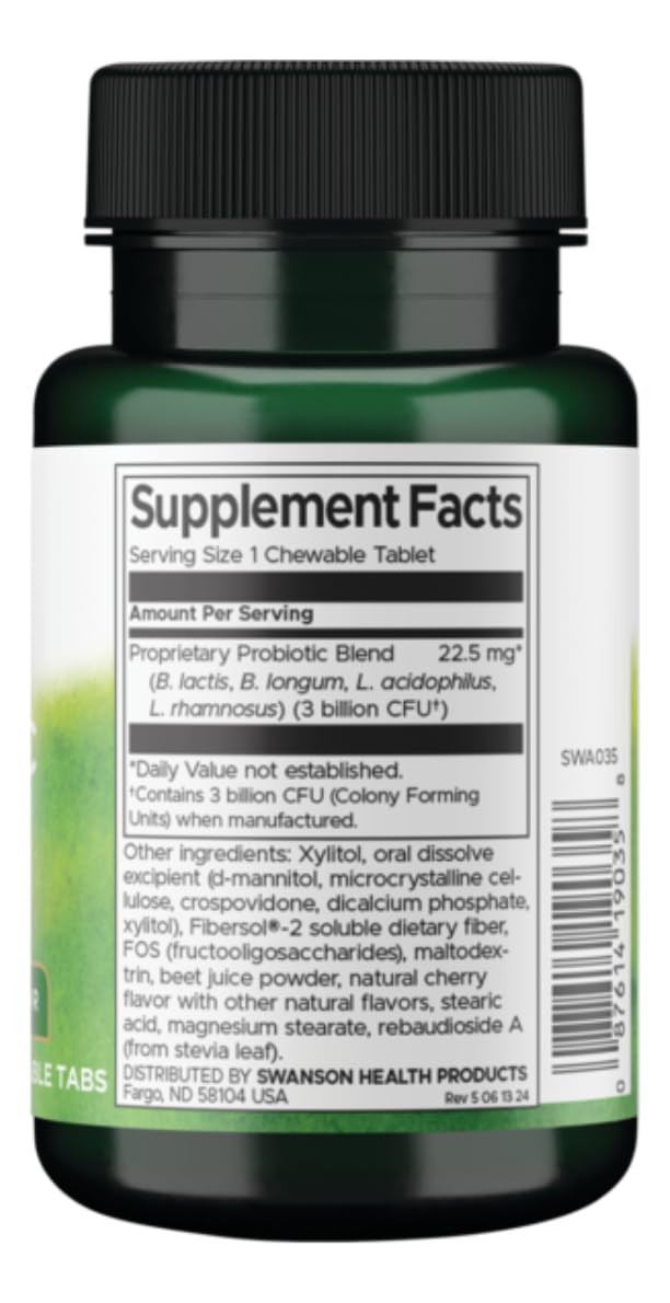 Swanson Probiotic Kids NAT Cherry Capsule, 60 Count