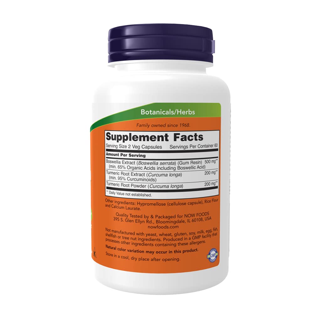 NOW Foods Boswellia Extract 250 mg Capsules, 120 Count