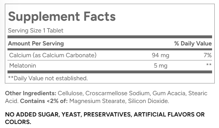 21st Century Melatonin 5mg 480 Tablets