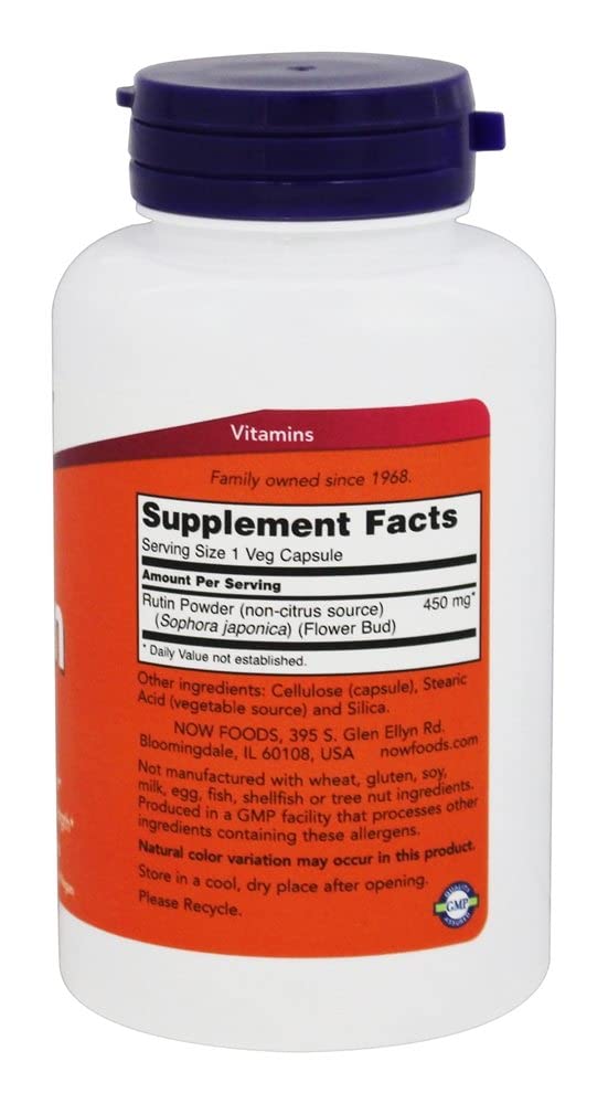 NOW Foods Rutin 450 mg Capsule 1 Count