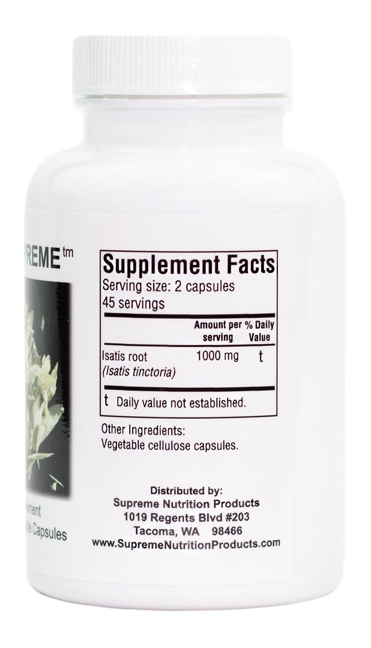 Supreme Nutrition Products Woad Supreme Isatis Root Capsule 90 Count