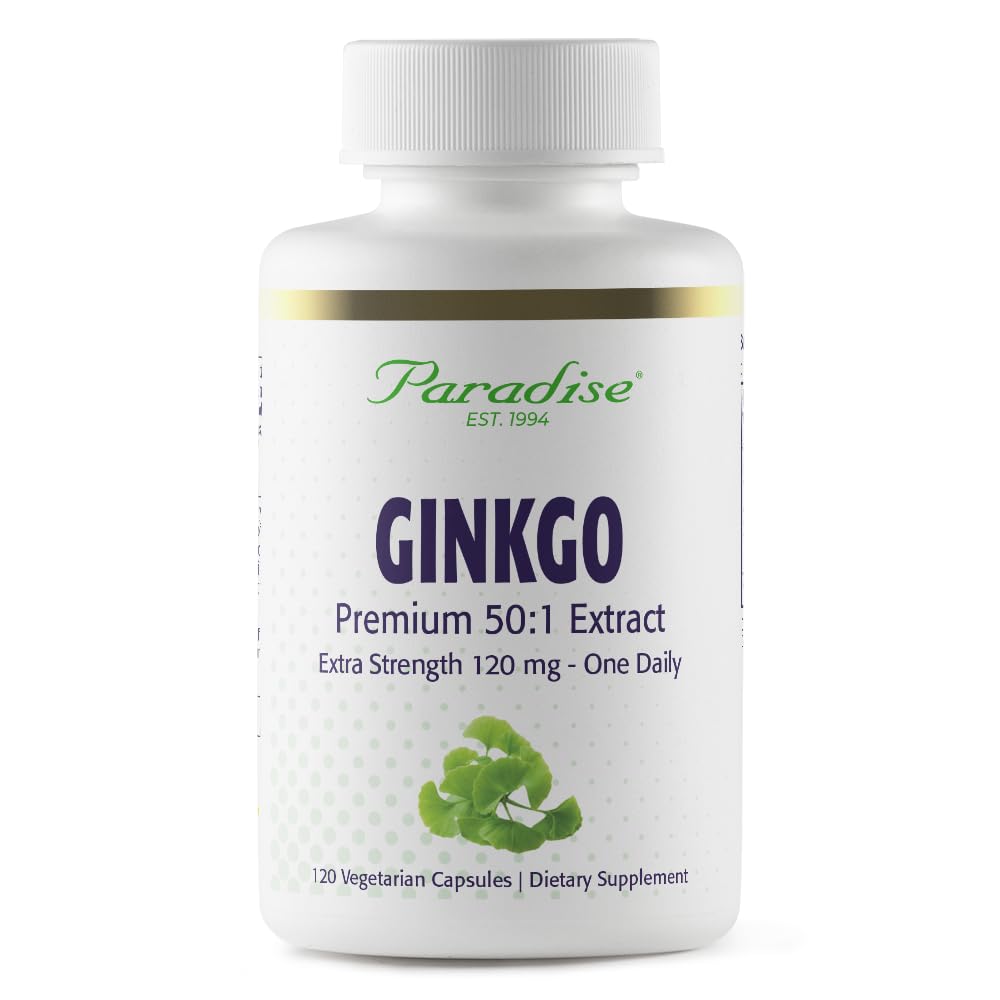 Paradise Herbs Ginkgo Biloba Extract, 120 Capsules