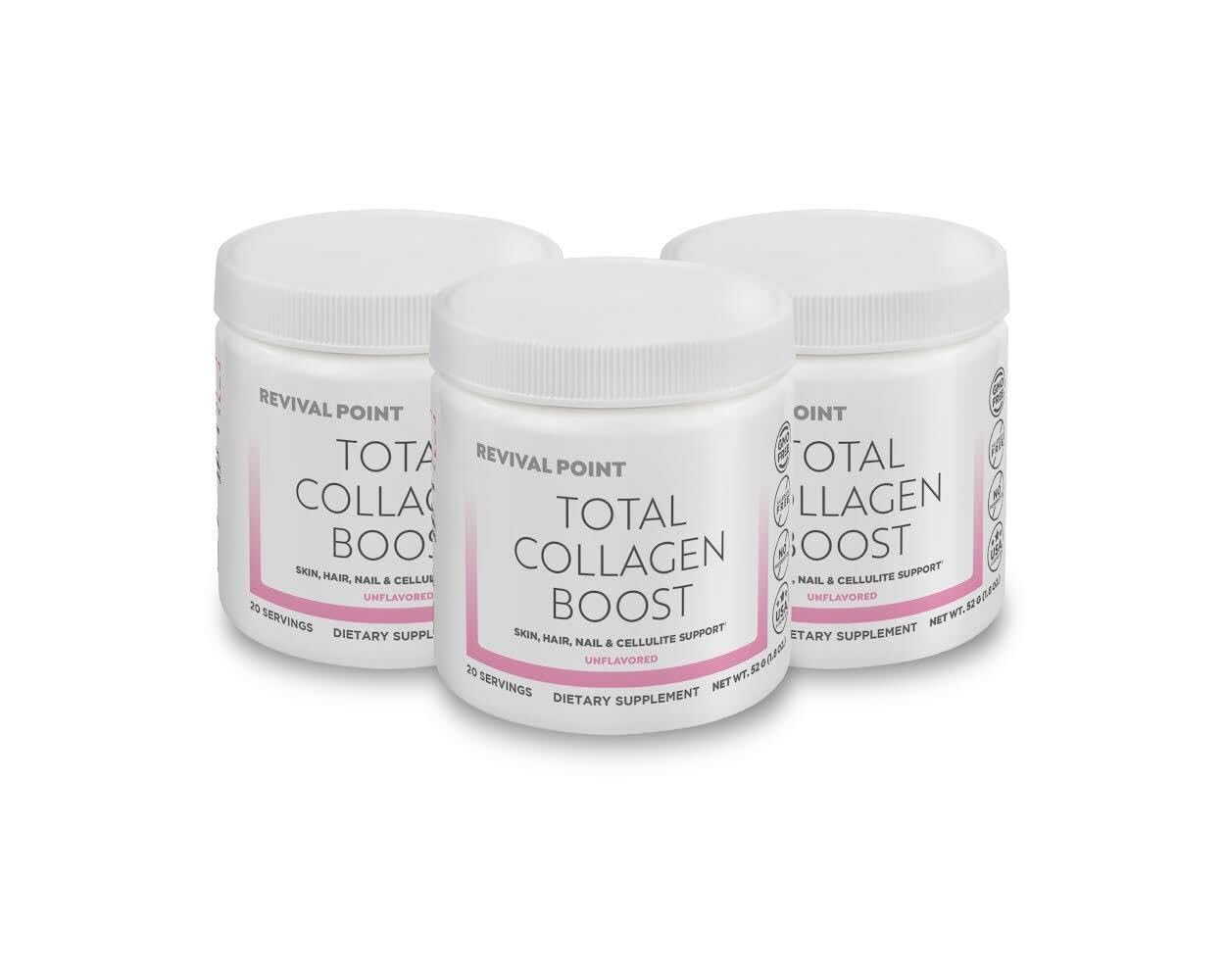 Revival Point Total Collagen Boost with Verisol® Bioactive Collagen Peptides Powder, 1.8 Ounce