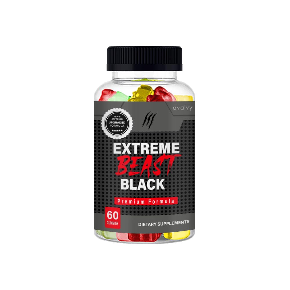 Avaivy Extreme Beast Black Gummies 60 Count